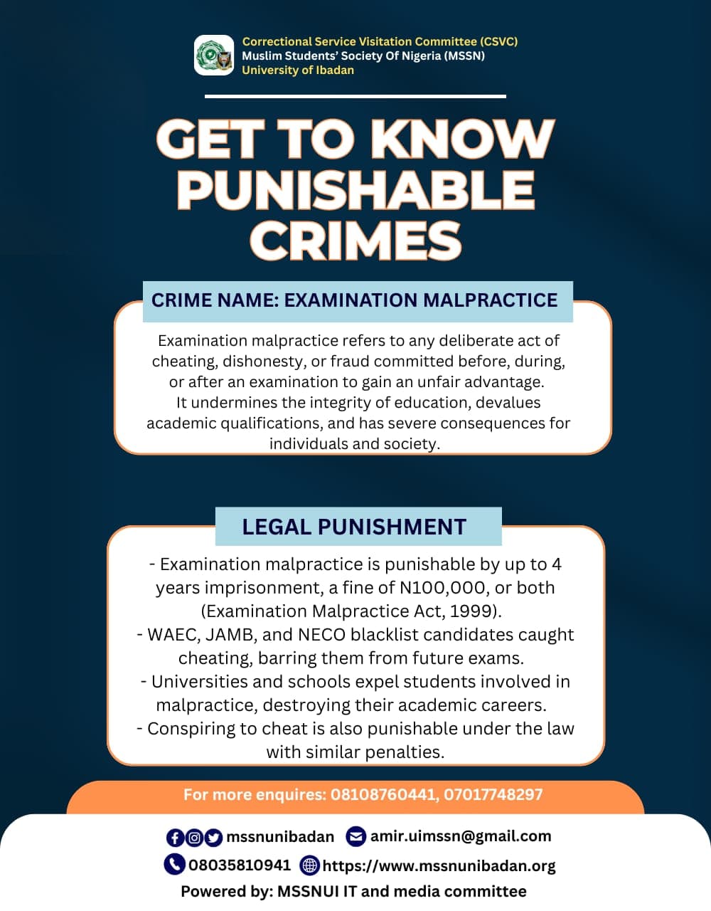 Examination Malpractice: A Serious Academic Crime