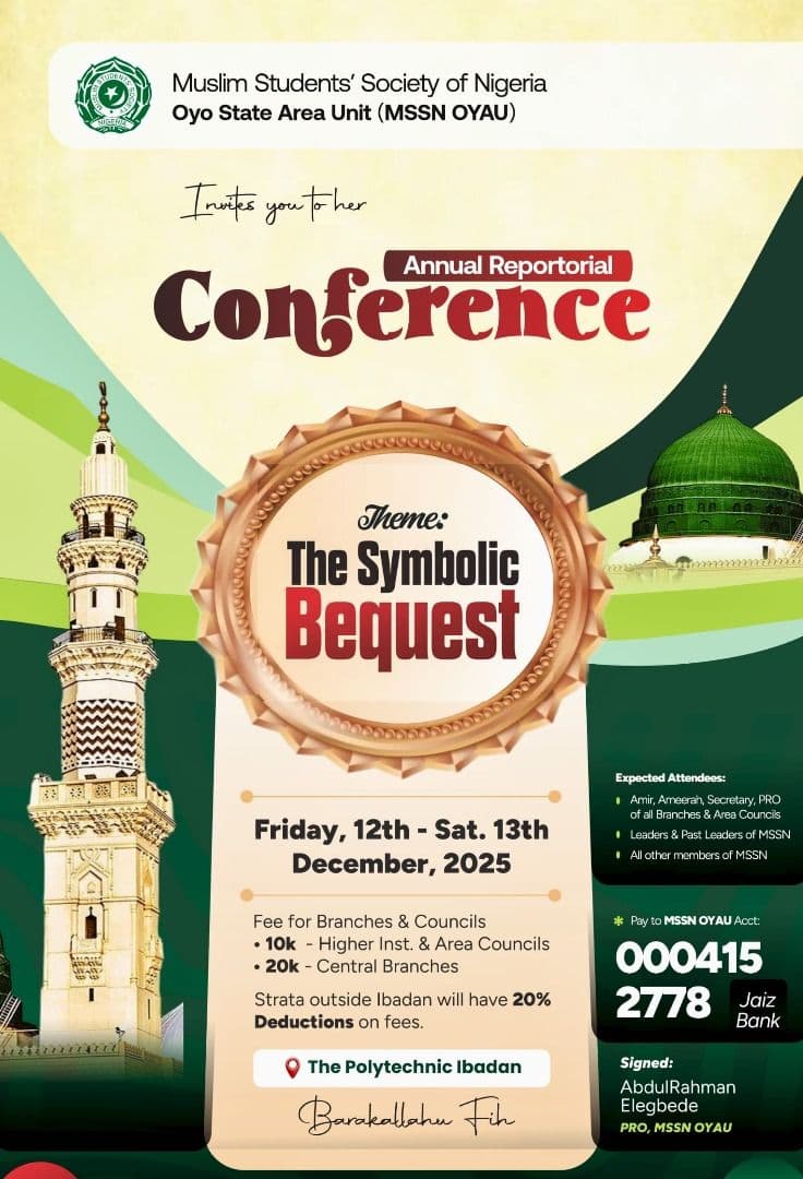MSSN OYAU Invites Stakeholders, Members to Annual Reportorial Conference
