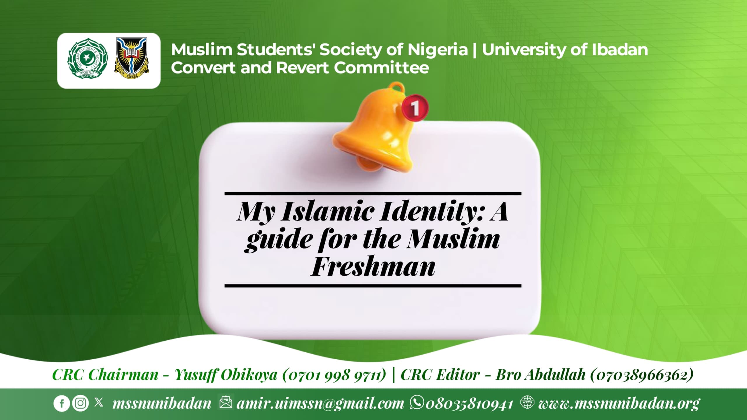 My Islamic Identity: A Guide for the Muslim Freshman