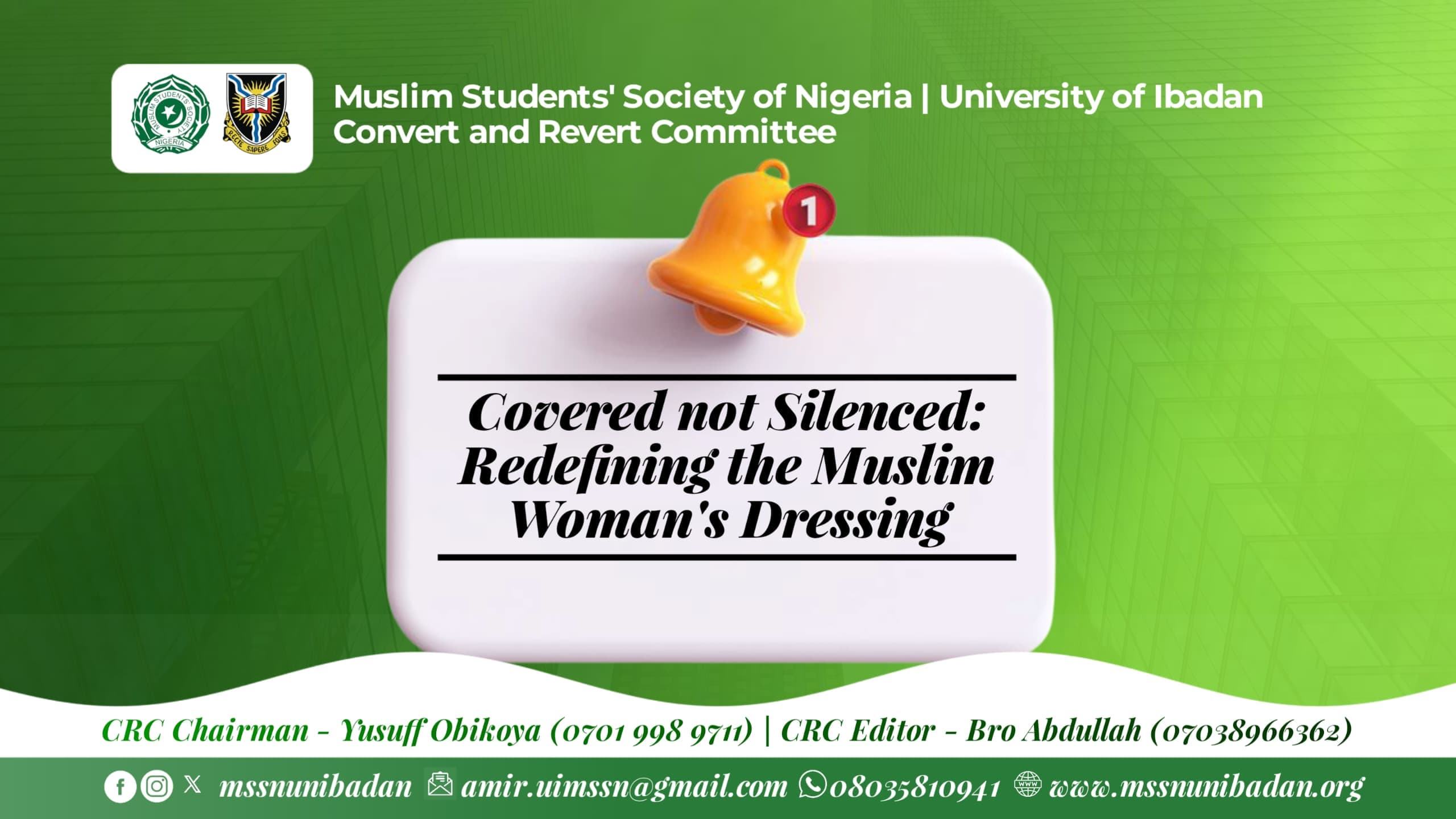 Covered, Not Silenced: Redefining the Muslim Woman's Dressing