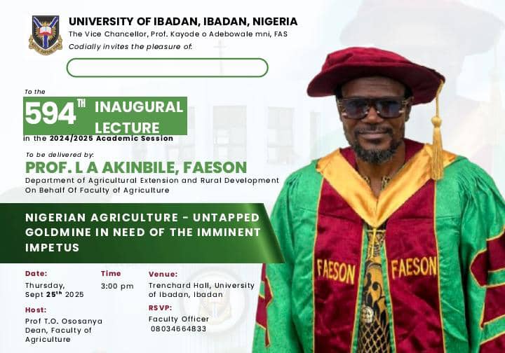 Prof. Akinbile Calls for Stronger Agricultural Extension to Boost Food Security