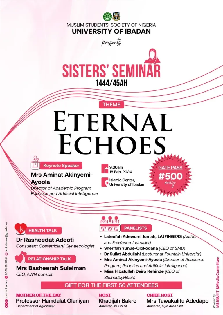 Eternal echoes: Hall full to the brim as MSSN UI holds sisters' seminar