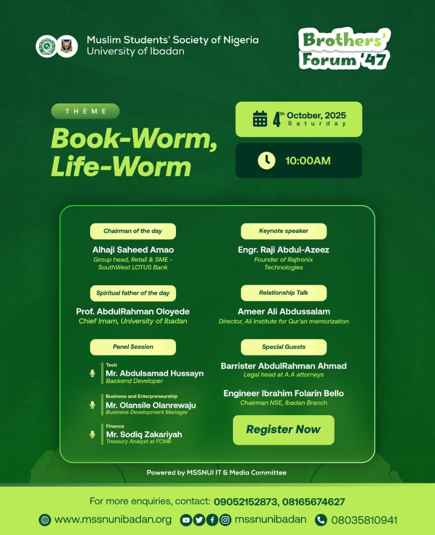 Brothers Urged to Become ‘Life-Worms’ at MSSNUI Brothers’ Forum