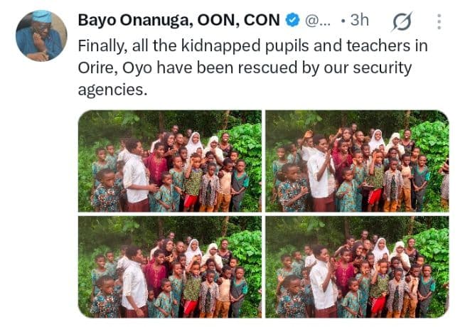 Abducted Oyo Pupils, Teachers Regain Freedom After Weeks in Captivity
